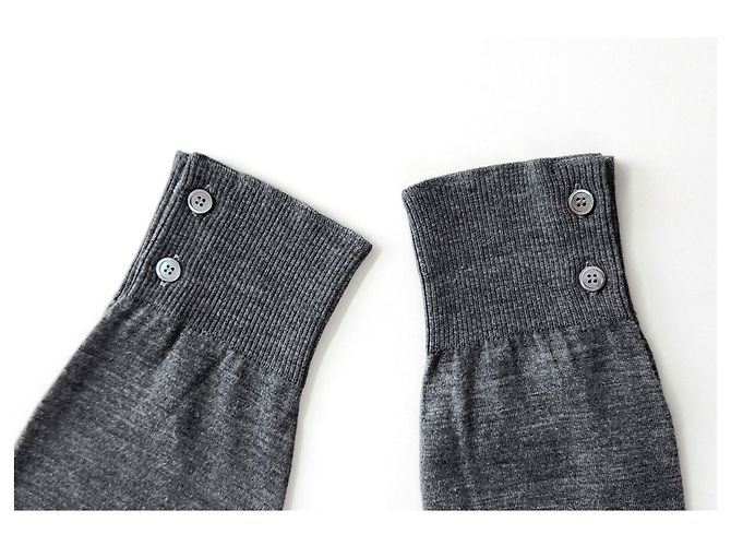 Thom Browne Diagonal gestricktes Armband aus Merinowolle Braun - Ansicht 4