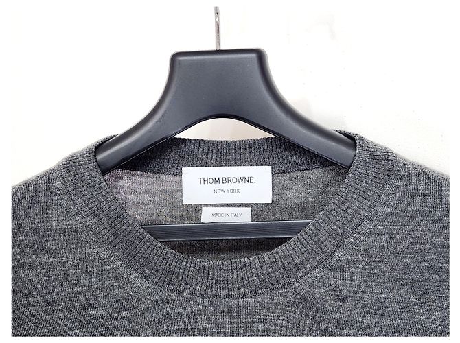 Thom Browne Diagonal gestricktes Armband aus Merinowolle Braun - Ansicht 5