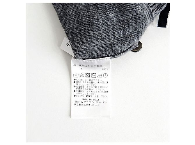 Thom Browne Diagonal gestricktes Armband aus Merinowolle Braun - Ansicht 6