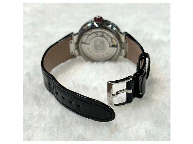 Bulgari Relógio Lucea Diamond em aço com pulseira de couro automático Multicor - vista 4
