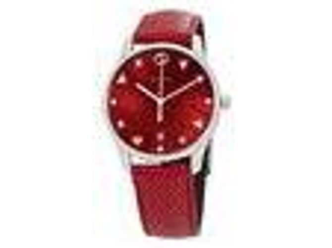 Gucci Reloj de cuero para mujer con esfera de perlas Rojo Roja - vista 4