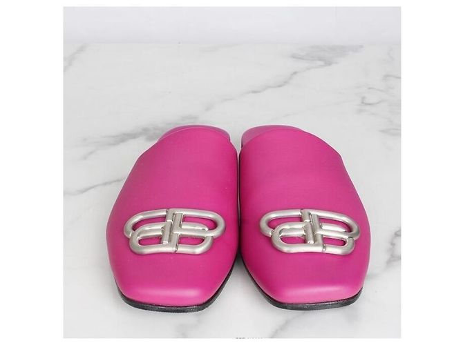 Balenciaga Sandali Mule BB Argento Slippers Rosa - vista 5