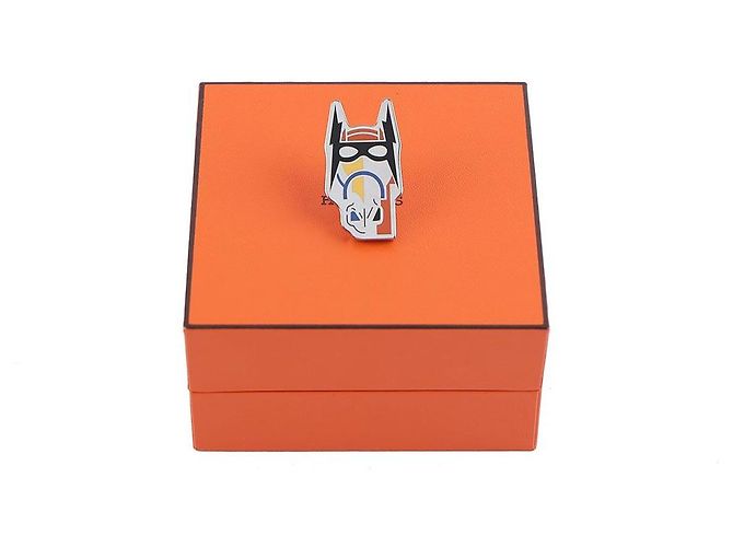 Hermès Cheval Masque Badge Silber - Ansicht 10