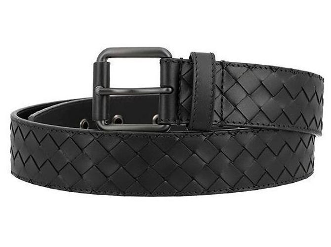 Bottega Veneta Intrecciato gefloertem Gürtel Schwarz - Ansicht 3