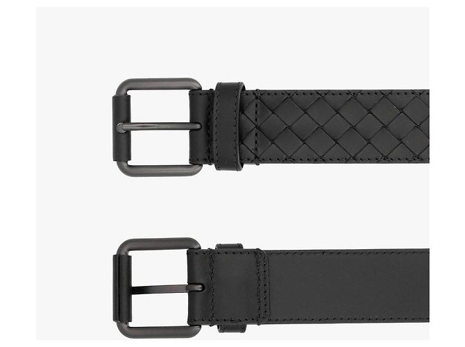 Bottega Veneta Intrecciato gefloertem Gürtel Schwarz - Ansicht 7