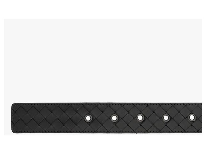 Bottega Veneta Intrecciato gefloertem Gürtel Schwarz - Ansicht 9