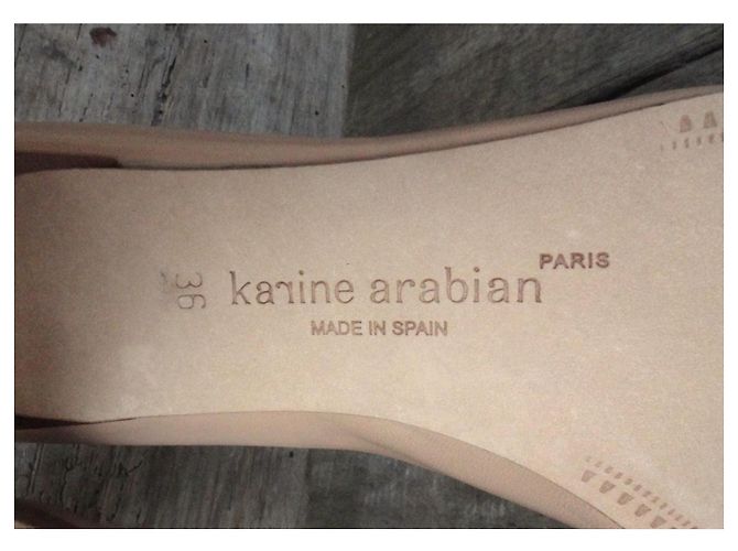 Karine Arabian Teddy Leder-Pumps Braun Rot Beige - Ansicht 9
