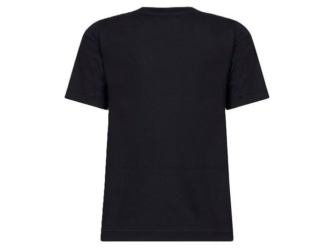 Burberry Check Label Baumwoll-T-Shirt Schwarz - Ansicht 4