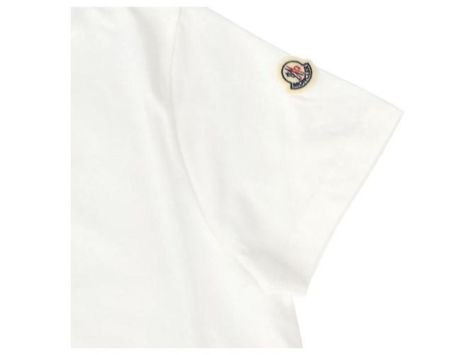 Moncler T-Shirt aus Baumwolljersey mit Logo-Patch Weiß - Ansicht 4