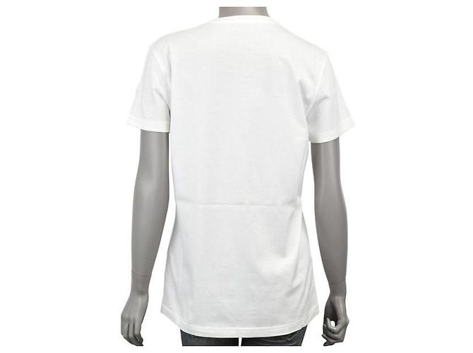 Moncler T-Shirt aus Baumwolljersey mit Logo-Patch Weiß - Ansicht 8