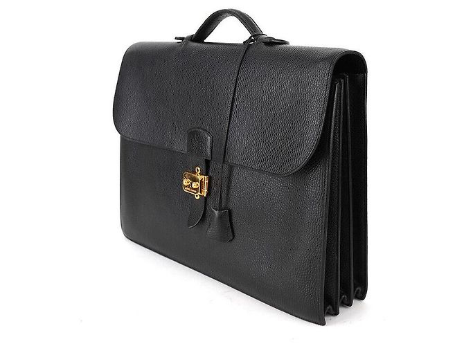 Hermès Saca de Pêche Black Gold Nero - vista 2