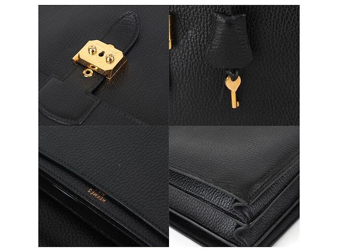 Hermès Saca de Pêche Black Gold Nero - vista 8