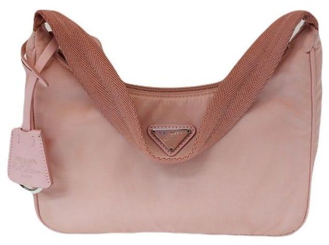 Prada Reedizione Pocono Pink Nylon Hobo Bag Borsa a Spalla Rosa - vista 2