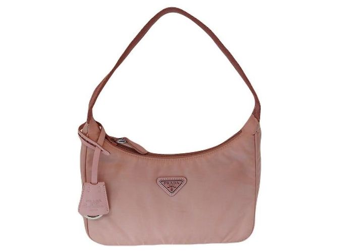 Prada Reedizione Pocono Pink Nylon Hobo Bag Borsa a Spalla Rosa - vista 8