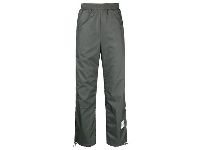 Thom Browne Pantaloni Track Last No Margin Ripstop Nero - vista 5