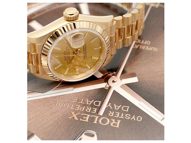 Rolex Lady Gold Datejust Small Index Golden - Ansicht 24