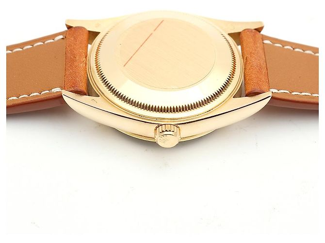 Rolex Orologio Oyster Perpetual Date da uomo in oro con diamanti originali - vista 14