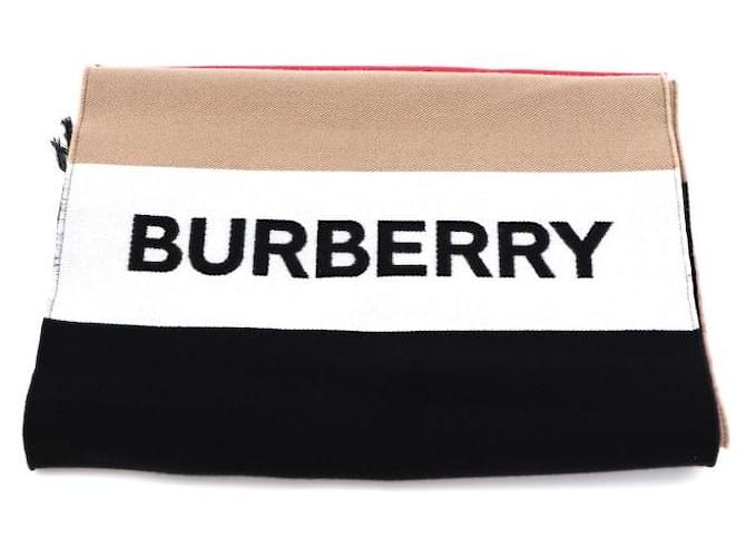 Burberry Sciarpa in lana e seta jacquard con logo Marrone - vista 2