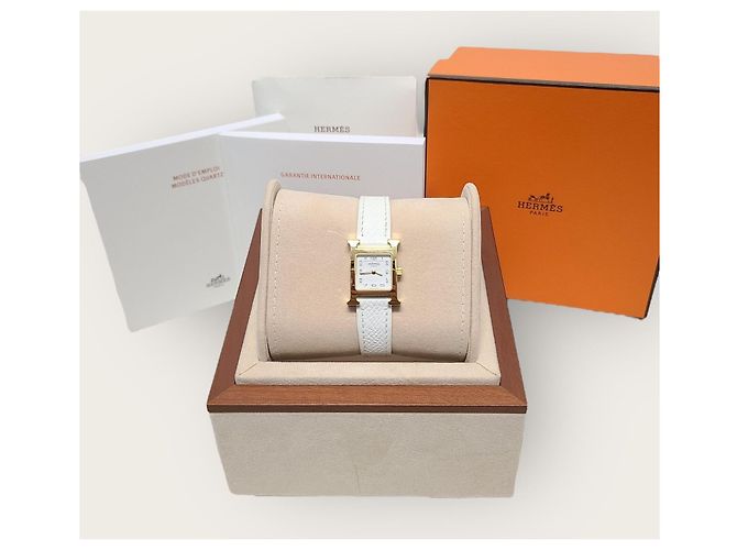 Hermès Apple Hour Watch Mini weißvergoldet - Ansicht 5
