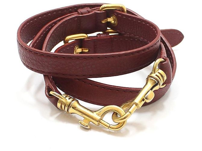 Miu Miu Borsa a tracolla Vitello Caribou color oro Rosso - vista 7