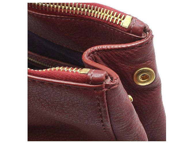 Miu Miu Borsa a tracolla Vitello Caribou color oro Rosso - vista 9