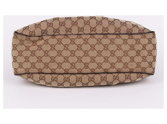 Gucci Borsa a tracolla con zip in jacquard motivo GG Marrone - vista 9
