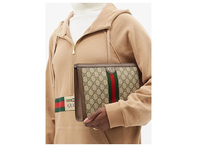 Gucci Clutch GG Ophidia Supreme Canvas Multicolore - vista 5