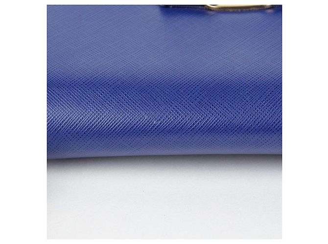 Salvatore Ferragamo Borsa a tracolla e crossbody Vara Genie in pelle Saffiano blu - vista 12