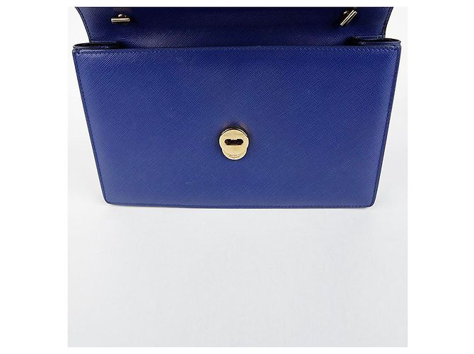 Salvatore Ferragamo Borsa a tracolla e crossbody Vara Genie in pelle Saffiano blu - vista 16