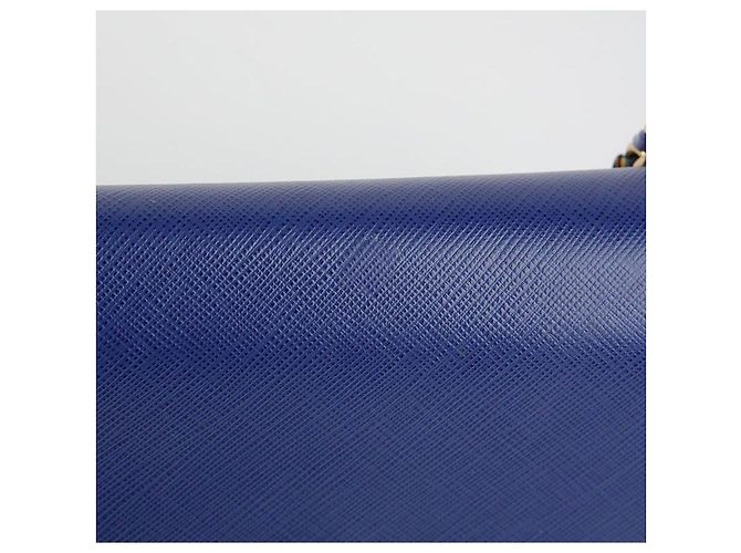 Salvatore Ferragamo Borsa a tracolla e crossbody Vara Genie in pelle Saffiano blu - vista 18
