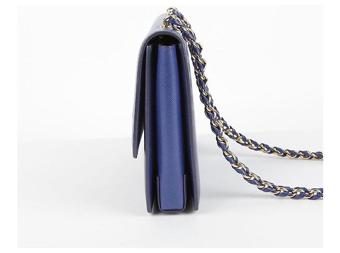 Salvatore Ferragamo Borsa a tracolla e crossbody Vara Genie in pelle Saffiano blu - vista 6