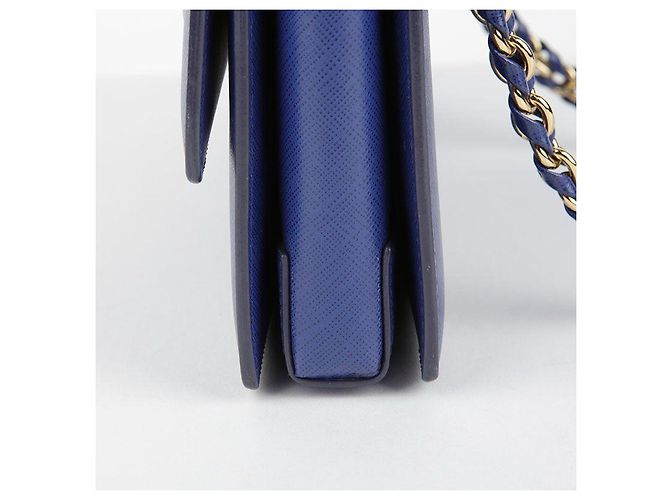 Salvatore Ferragamo Borsa a tracolla e crossbody Vara Genie in pelle Saffiano blu - vista 8