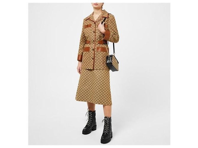 Gucci Refurbished GG Monogram Canvas Rock Braun - Ansicht 2