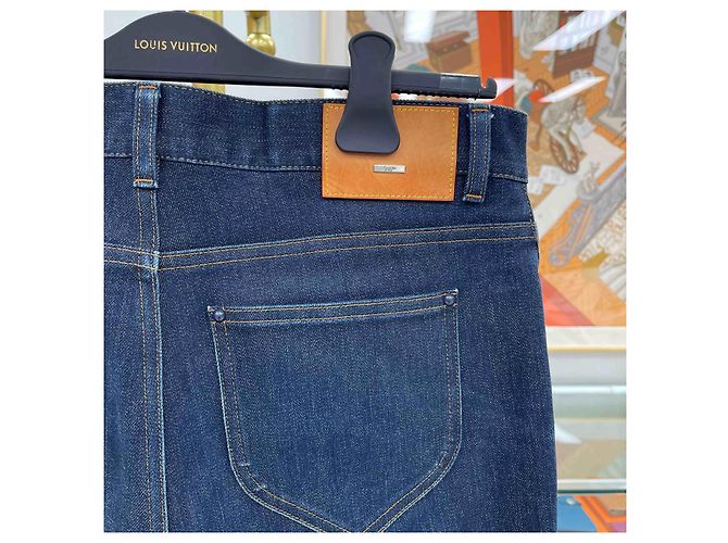 Louis Vuitton Washed Medium Blue Denim Black - view 6