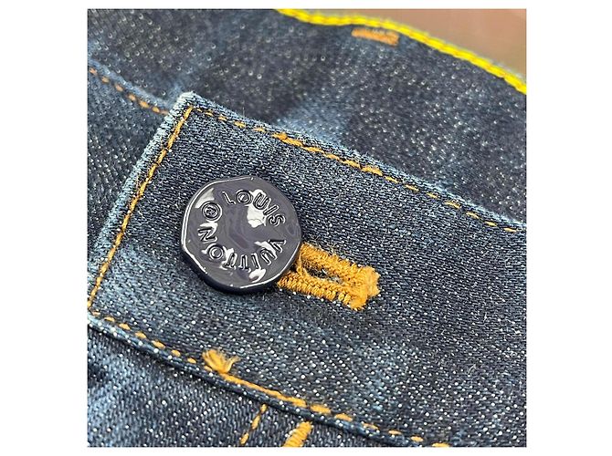 Louis Vuitton Washed Medium Blue Denim Black - view 7