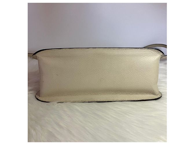 Bamboo Gucci Bolsa de aba em couro marfim com borla de bambu Branco - vista 5
