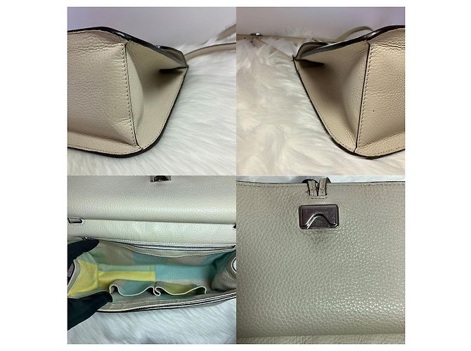Bamboo Gucci Bolsa de aba em couro marfim com borla de bambu Branco - vista 7