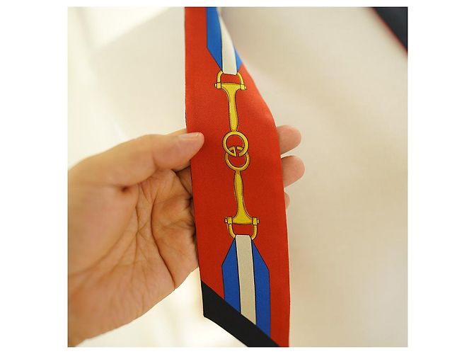 Gucci Pañuelo Twilly de seda con rayas Multicolor - vista 10