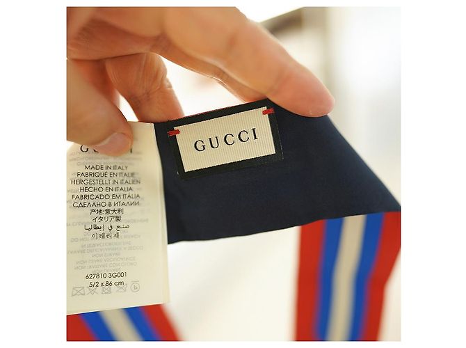 Gucci Pañuelo Twilly de seda con rayas Multicolor - vista 11