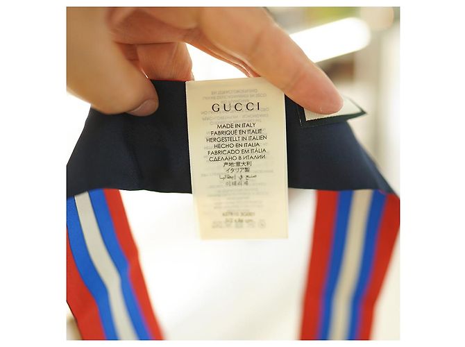 Gucci Pañuelo Twilly de seda con rayas Multicolor - vista 12