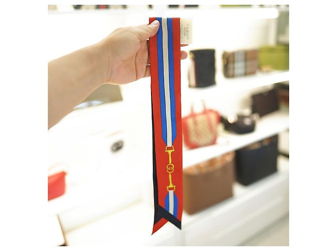 Gucci Pañuelo Twilly de seda con rayas Multicolor - vista 14