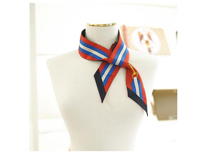 Gucci Pañuelo Twilly de seda con rayas Multicolor - vista 2