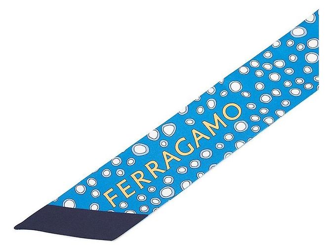 Salvatore Ferragamo Seidenschal Blau - Ansicht 5