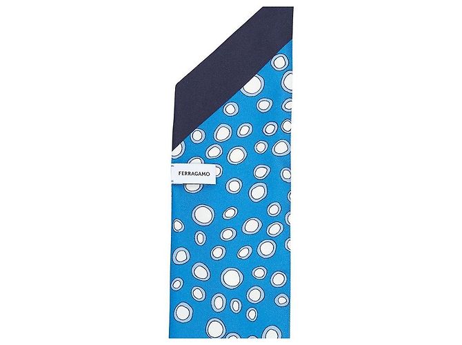 Salvatore Ferragamo Seidenschal Blau - Ansicht 6