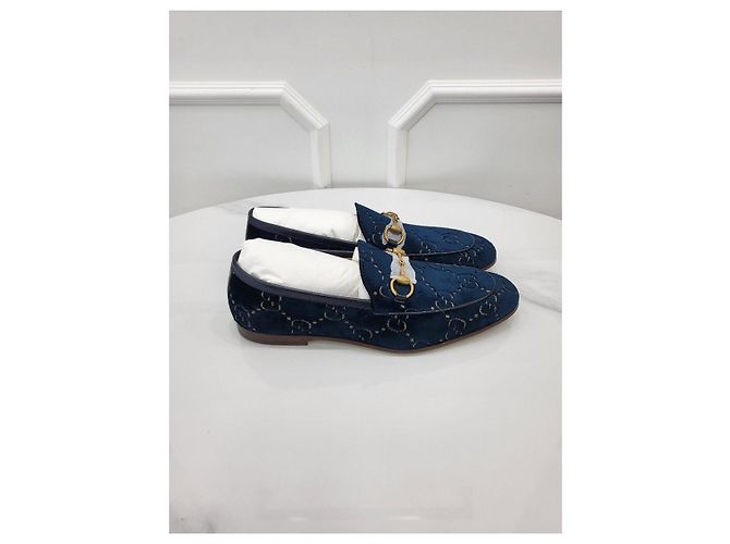 Gucci Mocassini Jordaan in velluto GG da uomo Argento - vista 4
