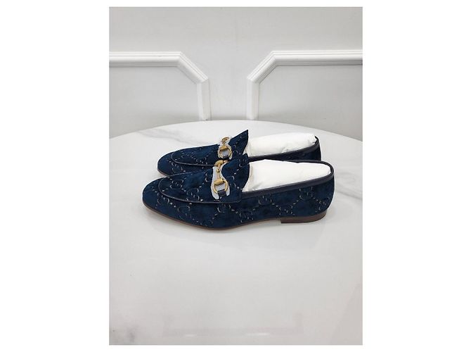 Gucci Mocassini Jordaan in velluto GG da uomo Argento - vista 5