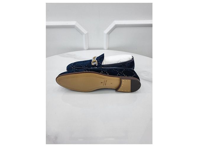 Gucci Mocassini Jordaan in velluto GG da uomo Argento - vista 6