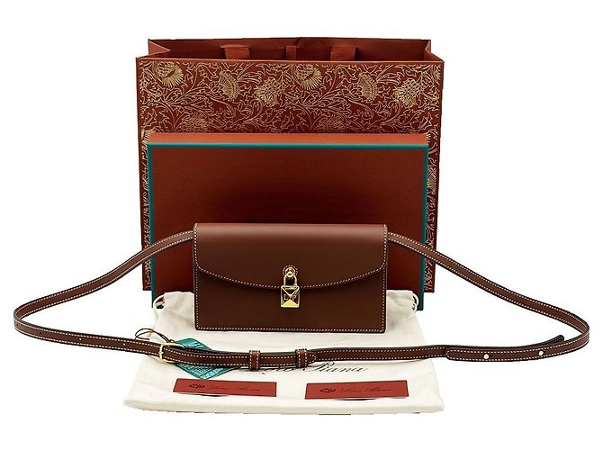 Loro Piana Clutch Extra Pouch e Borsa a Spalla Marrone - vista 3