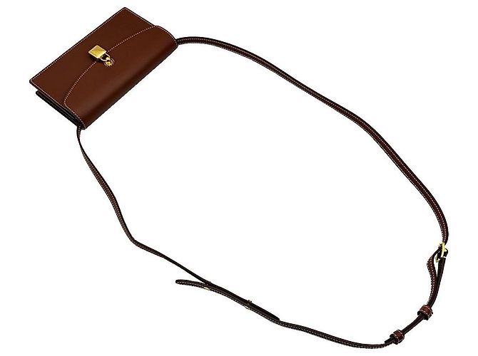 Loro Piana Clutch Extra Pouch e Borsa a Spalla Marrone - vista 7