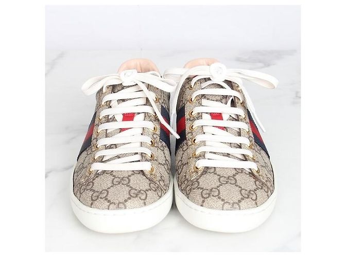 Gucci Ace Sneakers Brown Marrone - vista 3